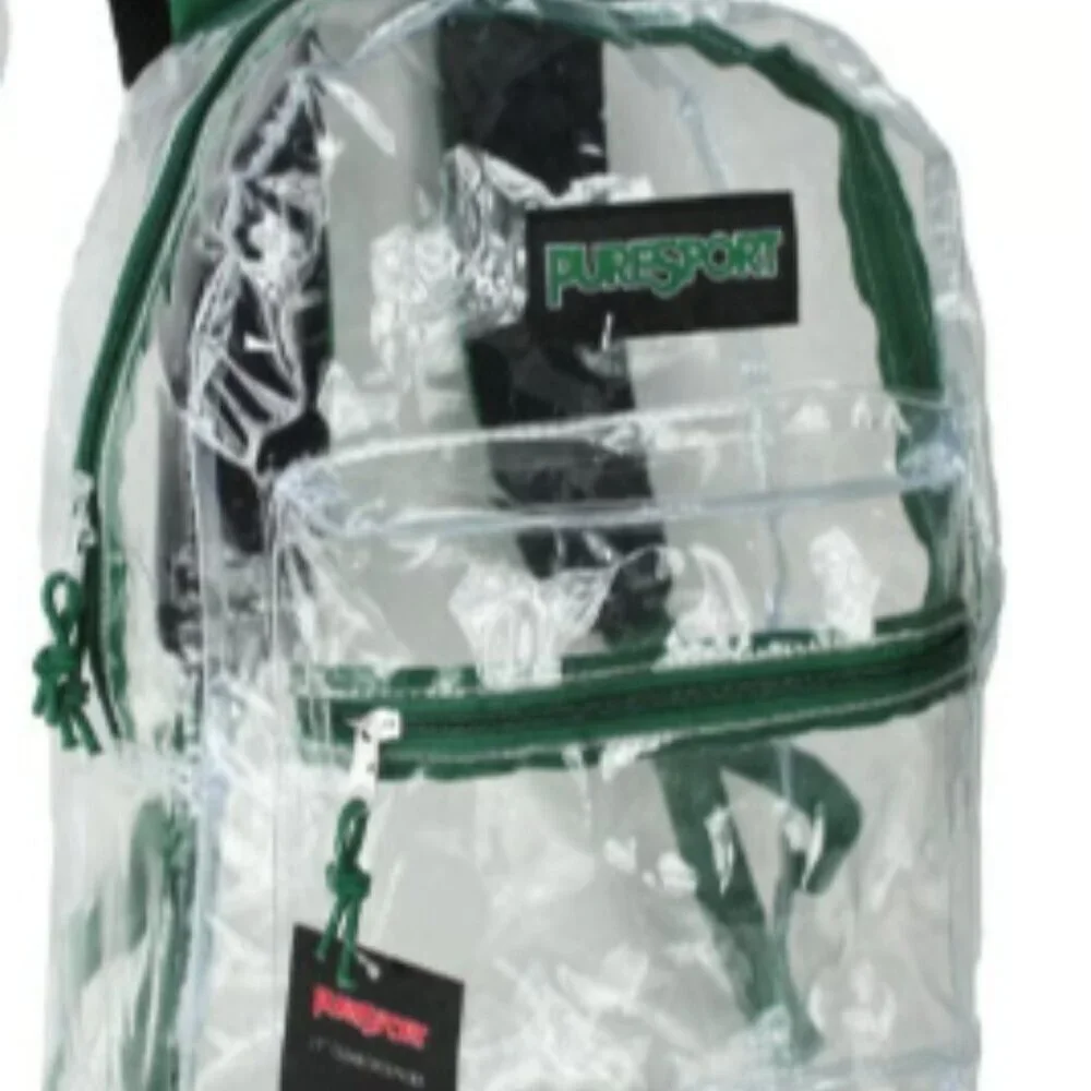 Clear Backpack Green 17